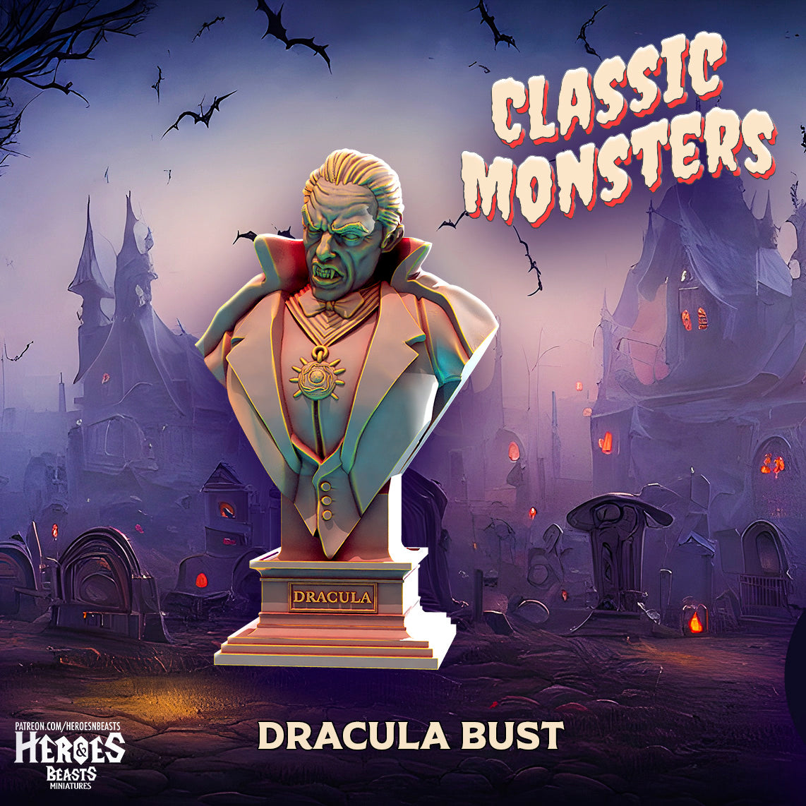 Dracula - Bust (Gray)