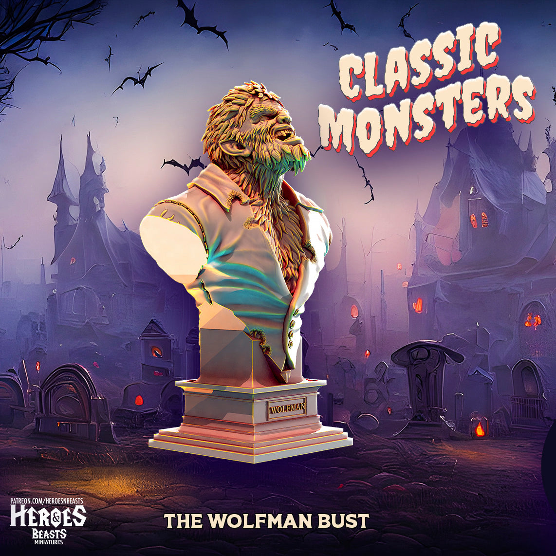 The Wolfman - Bust (Gray)