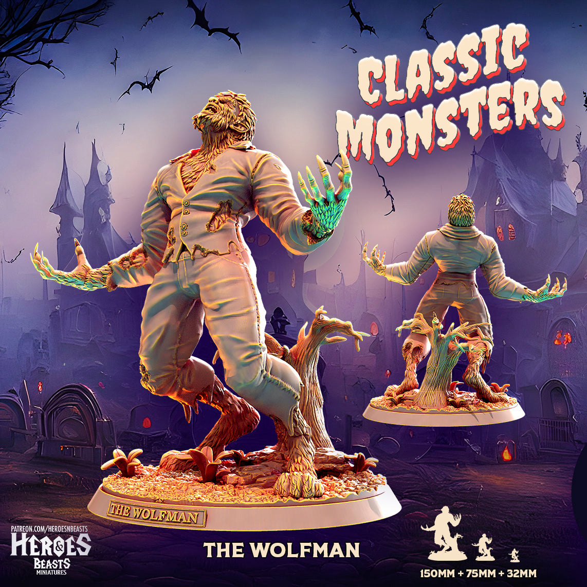 The Wolfman - Statue (Gray)